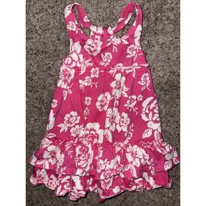 Chaps Size 2T Girls 100% Cotton‎ Pink Floral Dress